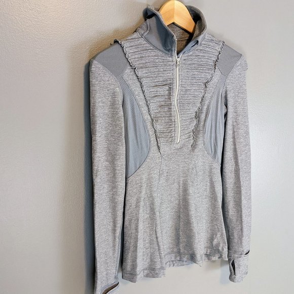 lululemon athletica Jackets & Blazers - Lululemon Run: Your Heart Out Pullover Heathered Blurred Grey